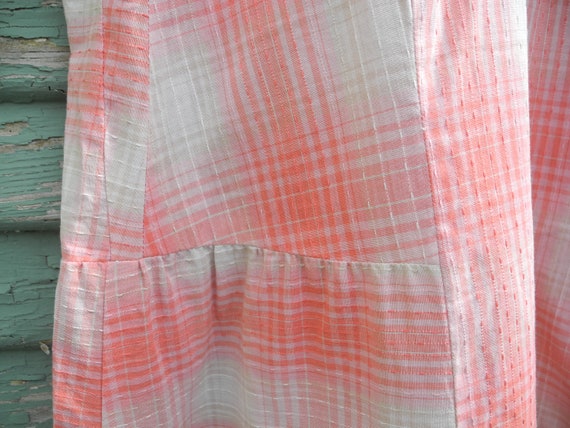 50's Pink Plaid Homemade Dress - image 10