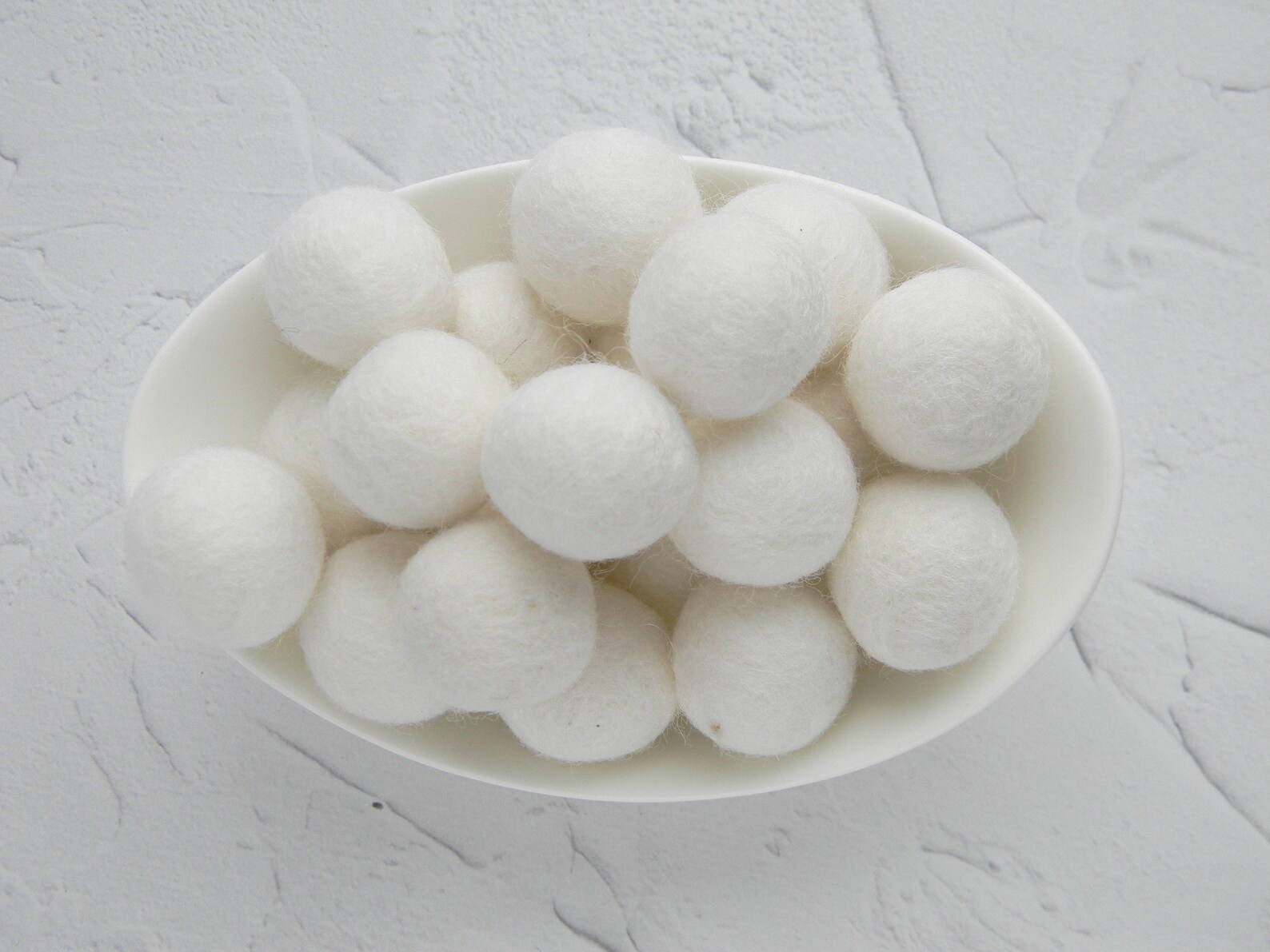25 Mm White Felt Balls 2.5 Cm Wool Felt Balls Wool Pom Poms Etsy
