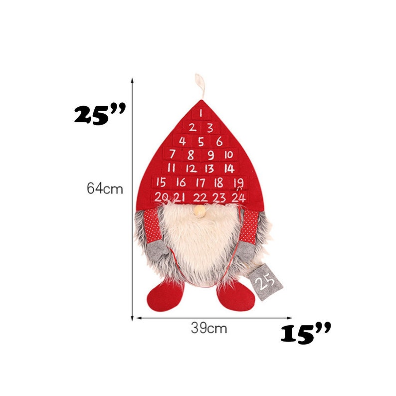 Christmas Gnome Advent Calendar Felt Advent Calendar Fabric Etsy