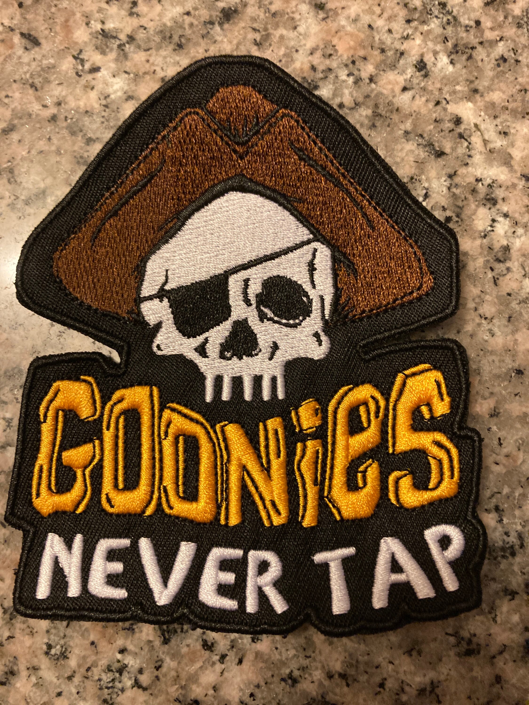 The Goonies Never Say Die Cute Patch Embroidered Fabric Applique Funny Patches Tactical Military Morale Combat Armband Badges