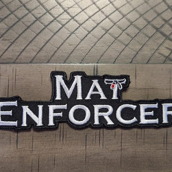 BJJ Patch Mat Enforcer Sew On JiuJitsu Patch