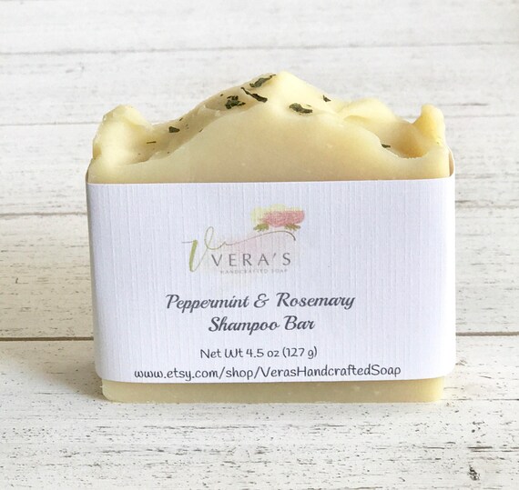 Rosemary And Peppermint Shampoo Bar Natural Hair Care Etsy