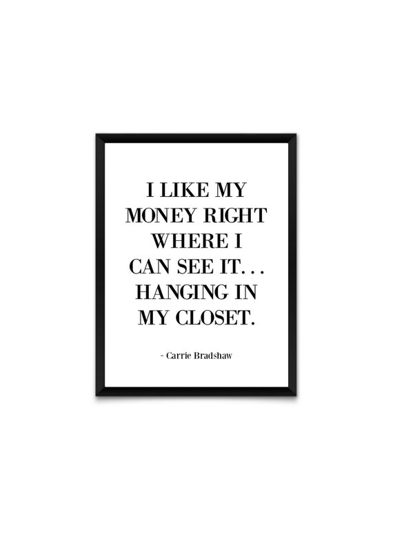 Carrie Bradshaw Fashion Dressing Room Print