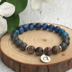 SHAMANIC Pietersite. MEDITATIVE Labradorite. EVOLUTIONARY Apatite. Spiritual Attunement Kyanite. Genuine Natural Gemstone Bracelet.