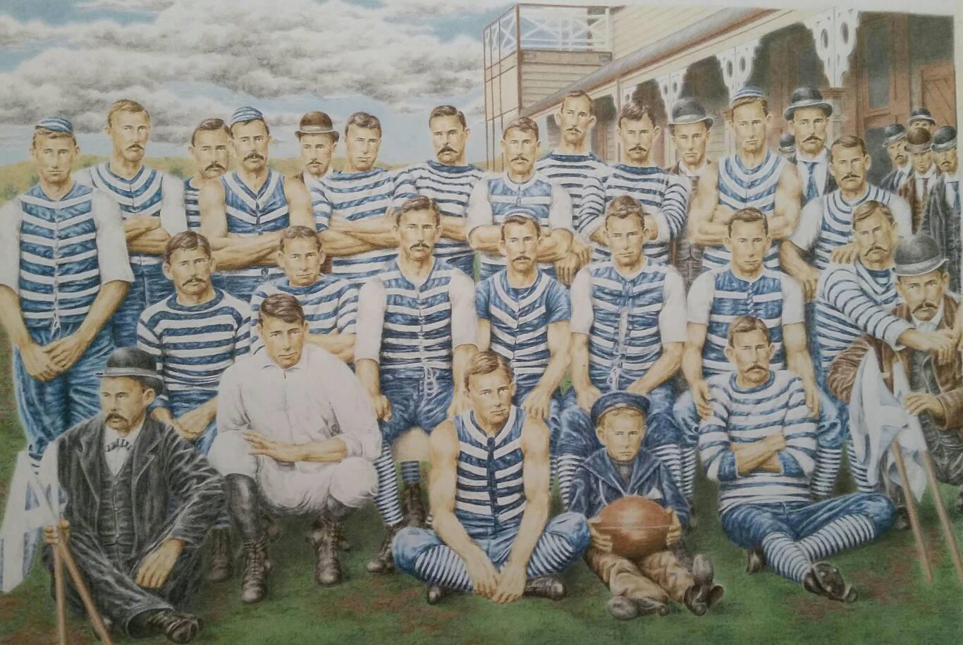 Geelong Football Club Art Limited Edition Giclee Fine Art Etsy