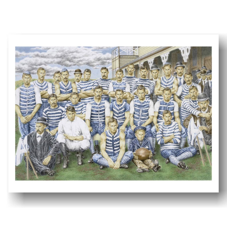 Geelong Football Club Art. Limited edition Giclee fine art Etsy