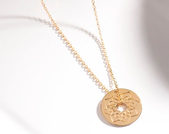 MANDALA YOGA Pendant Necklace - 3 Micron Gold Plated