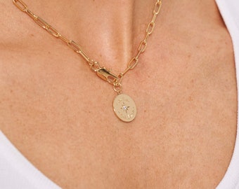 Pendant necklace + than yesterday and - than tomorrow - 3 micron Gold Plated