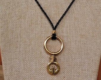 Brass Lingling-o Amulet Necklace, Cordilleran Jewelry