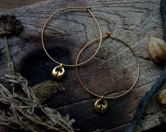 Lingling-o Hoop Earrings,Handmade Earrings,Tribal Jewelry, Brass Jewelry, Alternative Style, Tribal Punk, Tribe Vibe