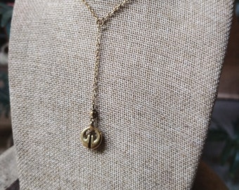 Brass Lingling-o Lariat Necklace, Tribe Inspired Jewelry