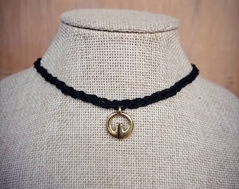 Lingling-o Choker: Brass Amulet, Tribal Cord Necklace
