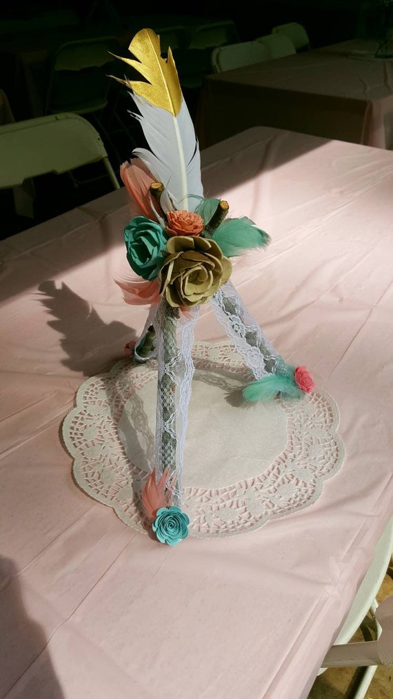 boho teepee centerpiece