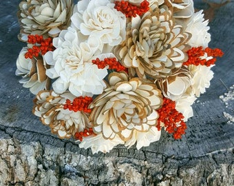 Red and cream bouquet