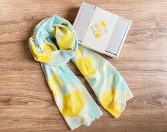 Playing in the Garden : Lisianthus - Chiffon Scarf