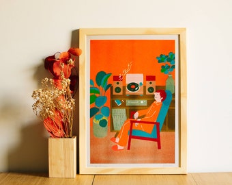 Vintage Afternoon - Risograph Poster