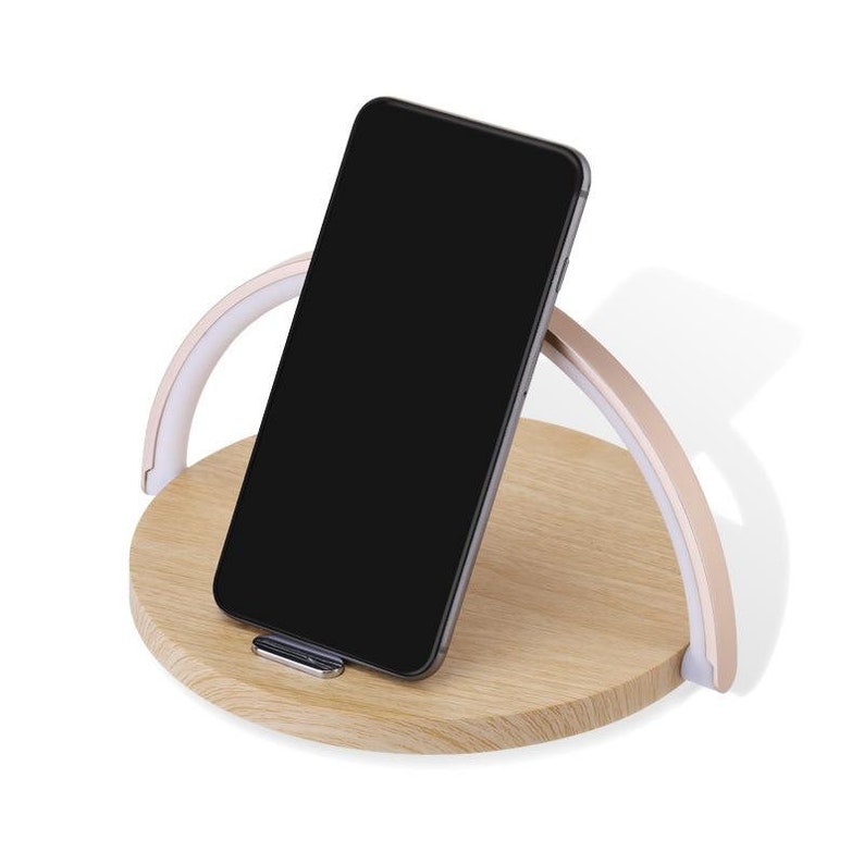 Wireless Fast Charger Table Lamp Night Light Phone Holder for Etsy