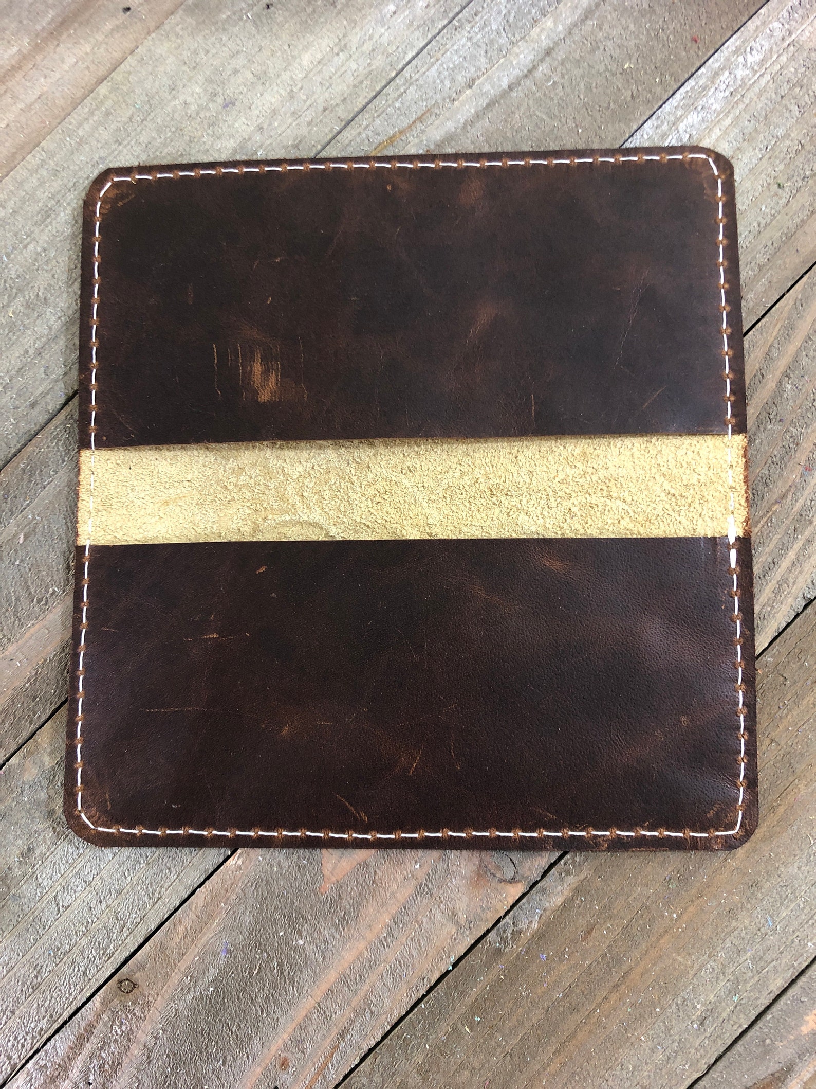 Western Genuine Leather Checkbook Cover Etsy