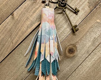 Leather Tassel, Bag Charm