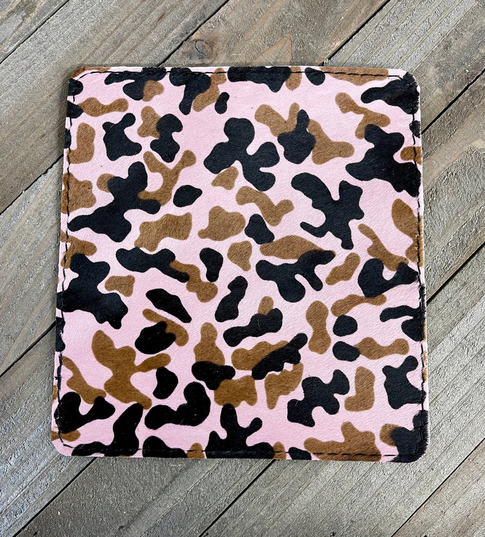Hair on Hide Checkbook Cover Pink Camouflage Hair on Hide Etsy