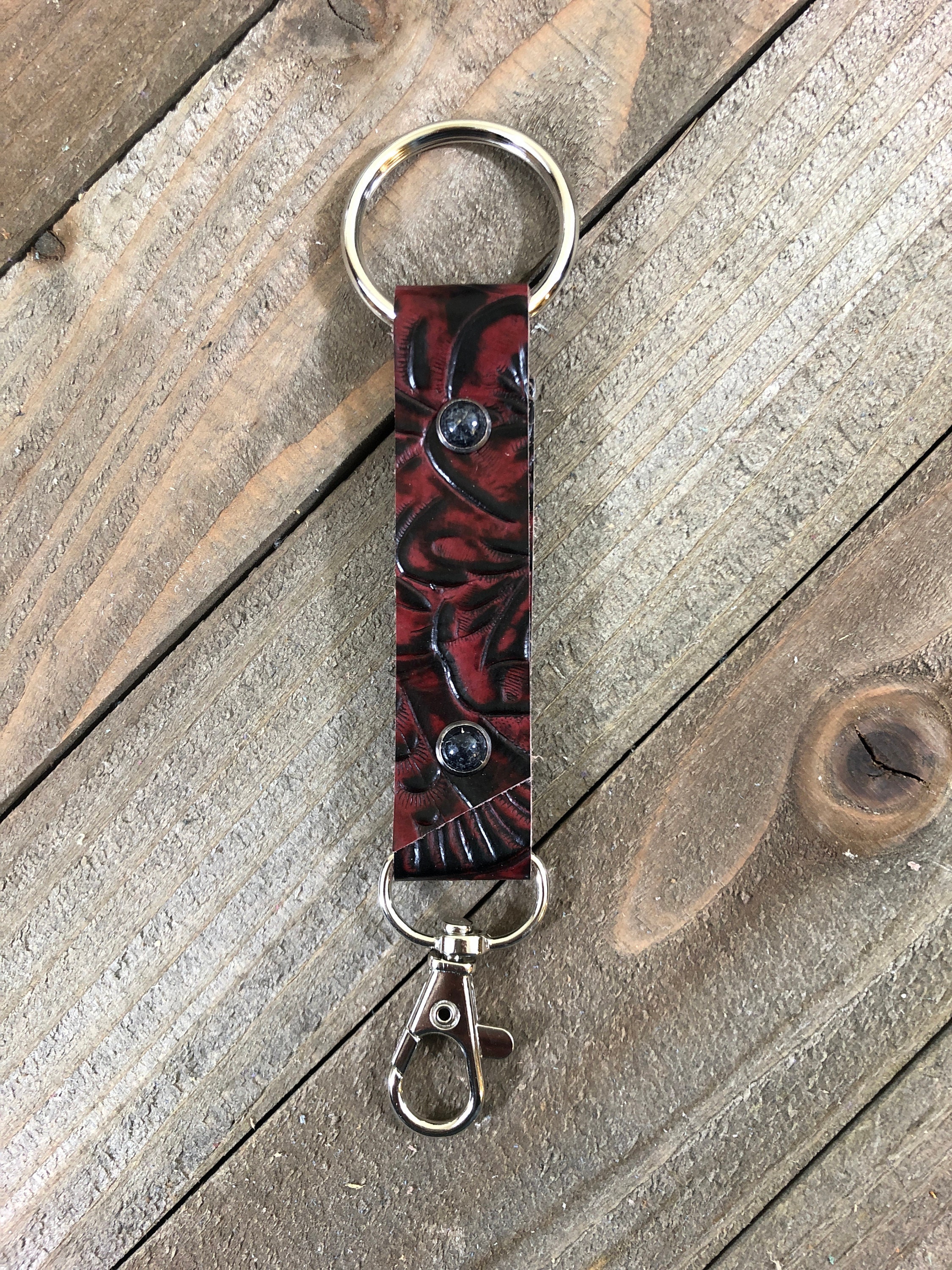 Genuine Western Leather Key Fob Western Leather Keychain Etsy