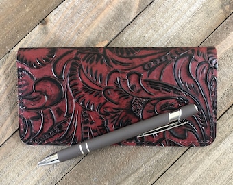Western Genuine Leather Checkbook Cover