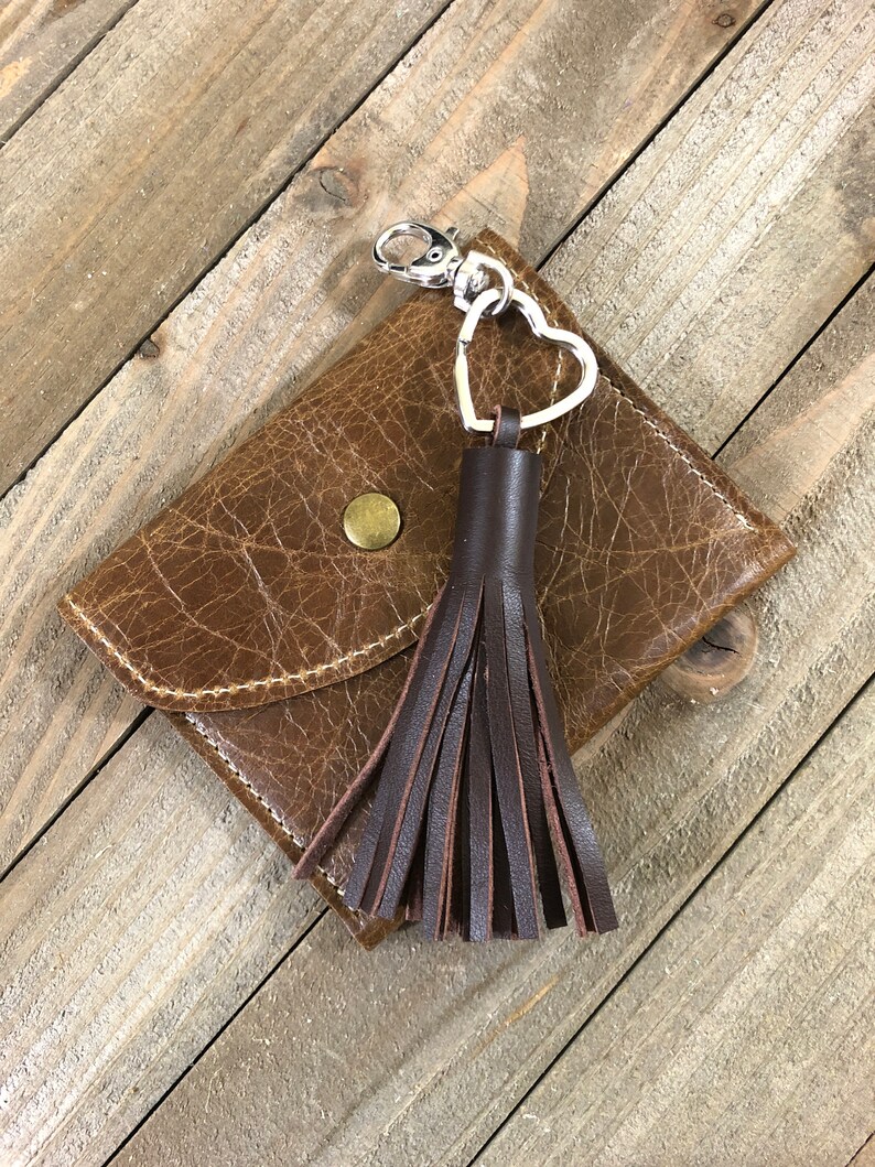Brown Leather Tassel Handmade Leather Purse Tassel Genuine Etsy