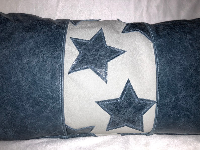 Star Accent Pillow Leather Down Feather Throw Pillow Decorative Pillow Accent Pillow Genuine Leather Lumbar Pillow Leather Cushion