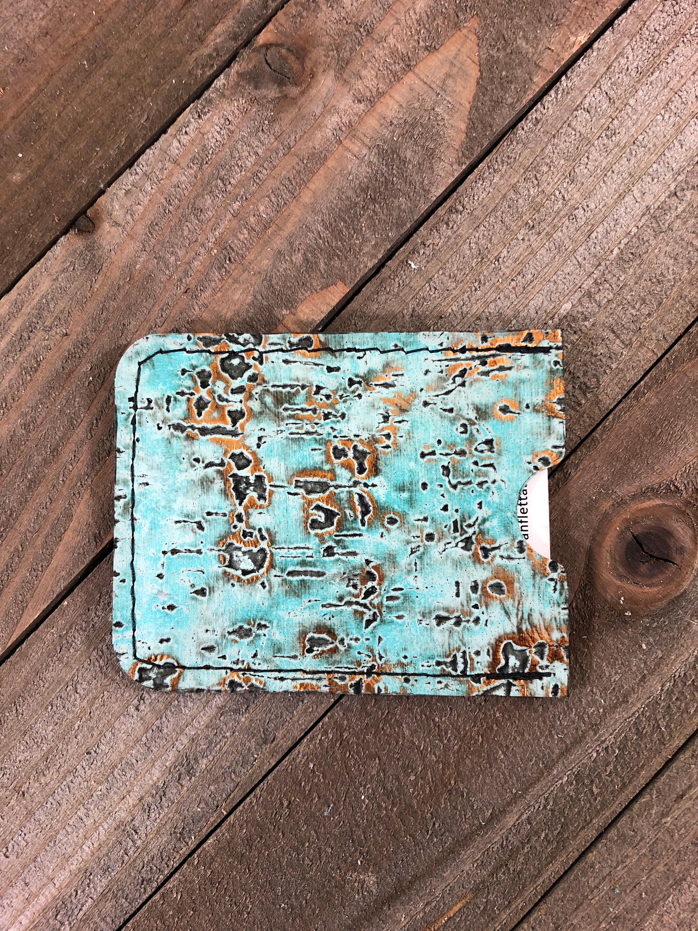 Blue, Gold and Black Leather Card Pouch/id or Credit Card Holder - Etsy