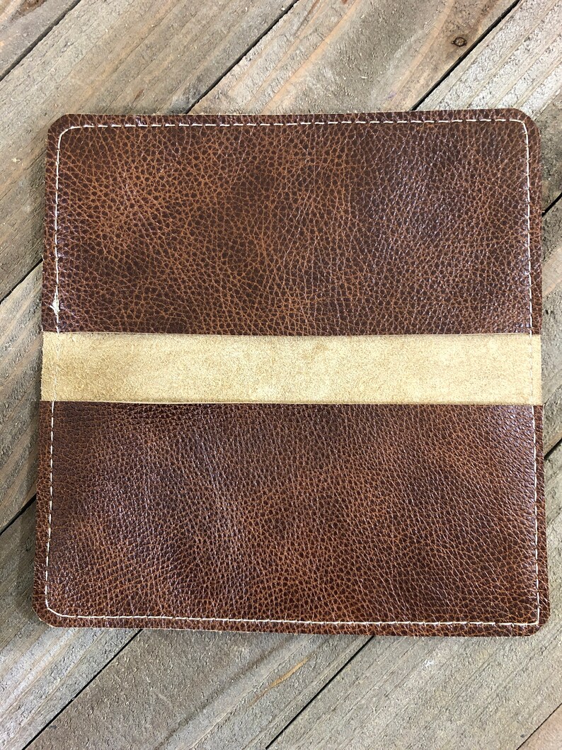 Genuine Leather Checkbook Cover Brown Leather Checkbook Cover Etsy