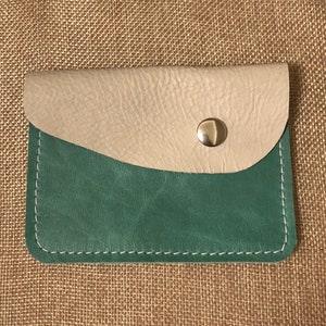 Echtes Leder Münze Geldbeutel, westlichen Echtleder Visitenkarten-Etui, Ledergeldbörse, Karabinerhaken Coin Purse ID Karte Halter Western-Leder