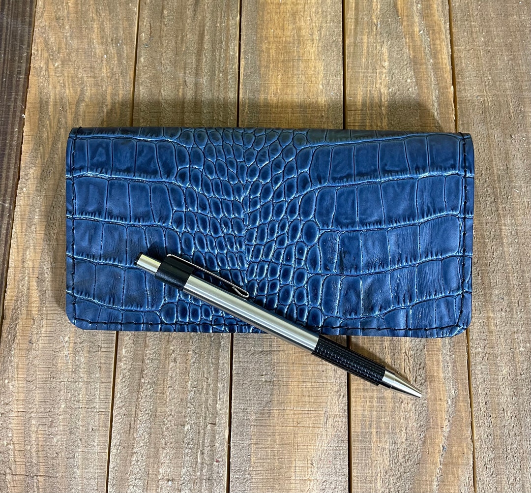 Genuine Leather Checkbook Cover, Leather Duplicate Checkbook Cover