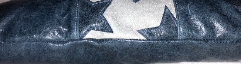 Star Accent Pillow Leather Down Feather Throw Pillow Decorative Pillow Accent Pillow Genuine Leather Lumbar Pillow Leather Cushion