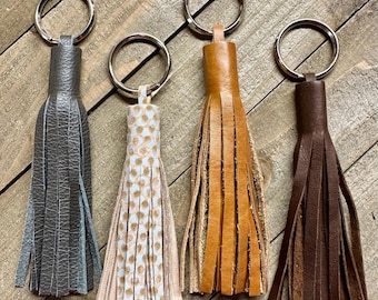 Leather Tassel Handmade Purse Tassel Leather Tassel Keychain
