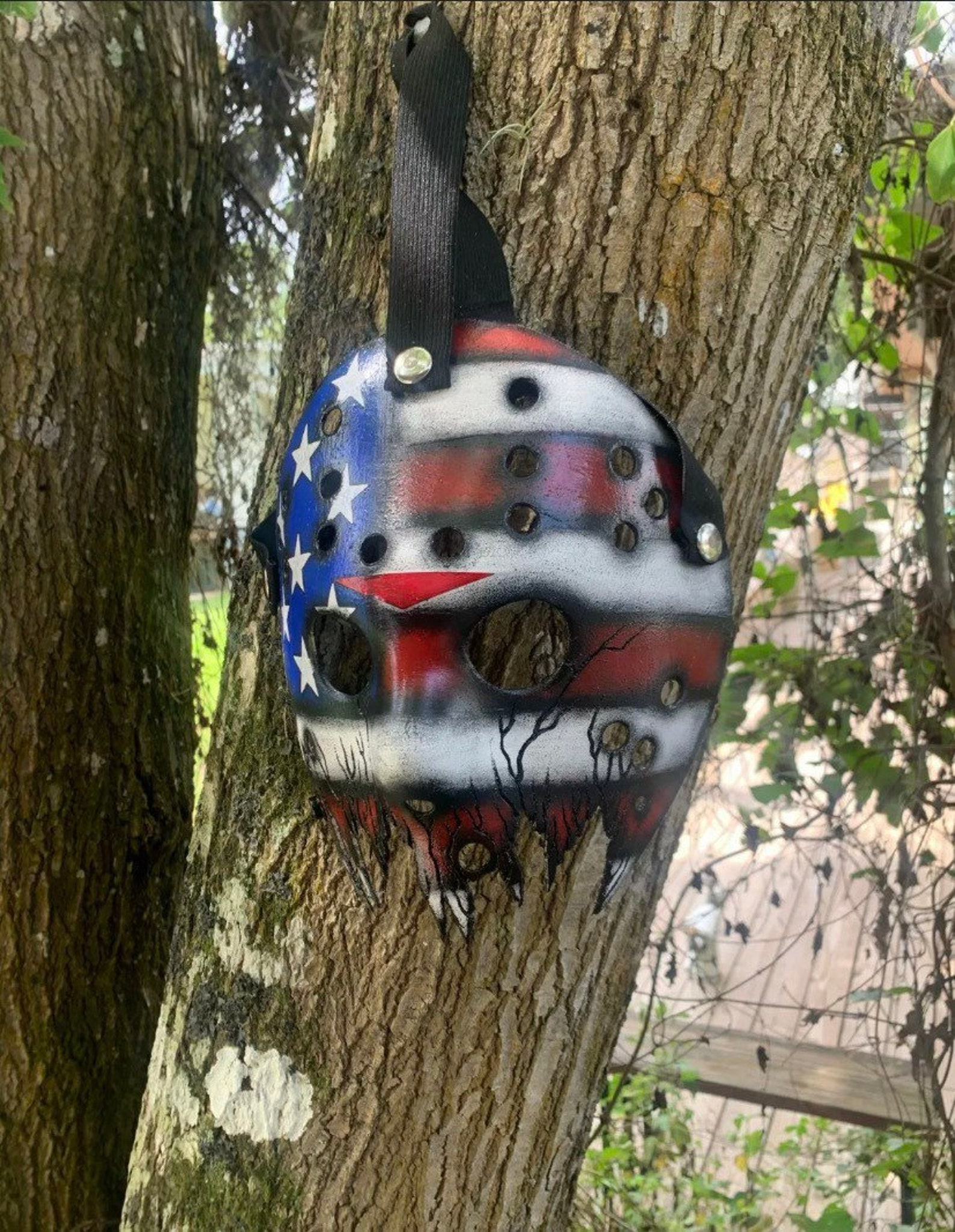 American Flag Half Cracked Jason Mask Etsy Australia