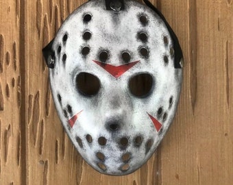 Máscara de Jason de piedra gris sucia