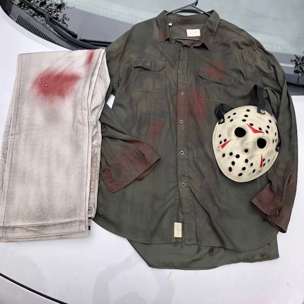Custom Hand Painted Part 3 Jason Costume Set-  PLEASE READ DESCRIPTION