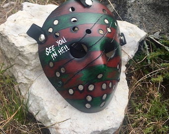 Máscara De Jason Voorhees (remake 2009) Pintada A Mano - Personalizada, Para Cosplay Y Halloween