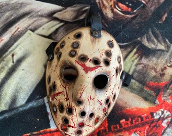 Custom Jason remake Mask - 2009 Blood Splatter