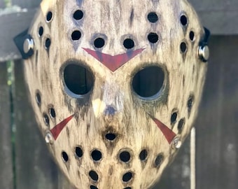 Handmålad Jason-mask - Trädesign
