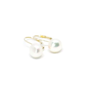 Ivory pearl silver earrings Bridal jewelry Pearl silver earrings Jewelry gift image 5