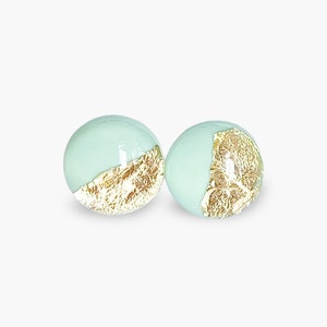 Delicate stud earrings for bridesmaids made with stainless steel posts, Hypoallergenic handmade jewelry for sensitive ears