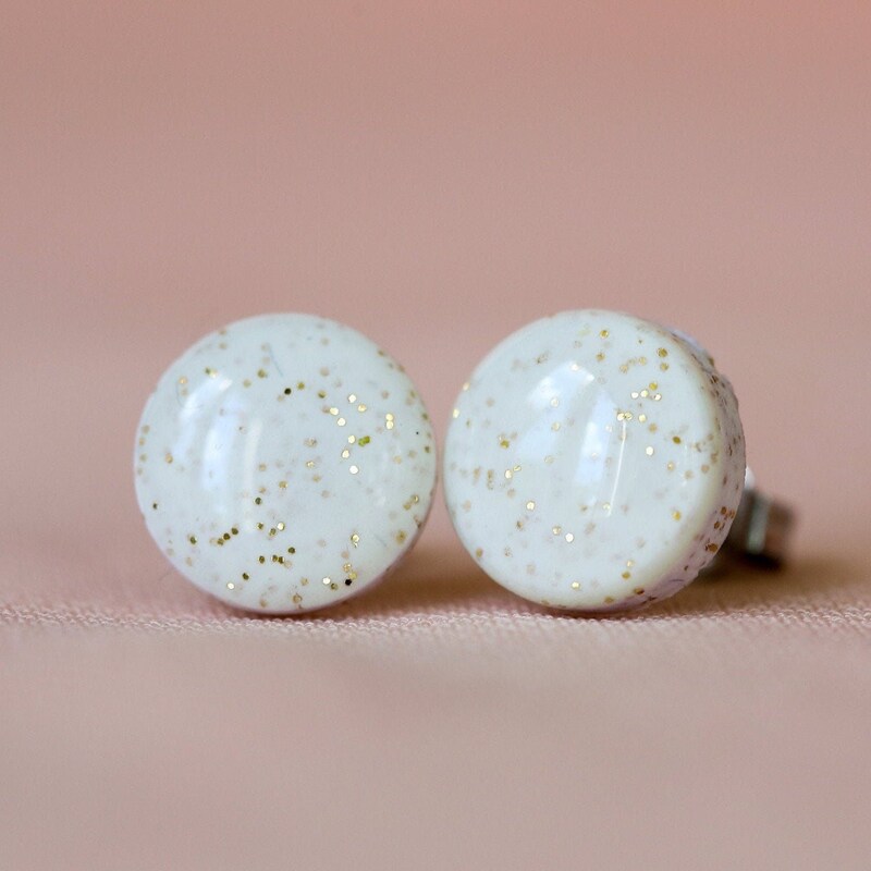 TTstyle Surgical Steel Cross Fake Ear Plug Earrings Choose Colour - Foto 2