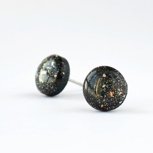 Celestial stud earrings, Delicate studs with hypoallergenic surgical steel posts, Birthday gifts image 1
