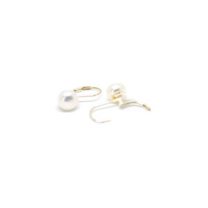 Ivory pearl silver earrings Bridal jewelry Pearl silver earrings Jewelry gift image 6