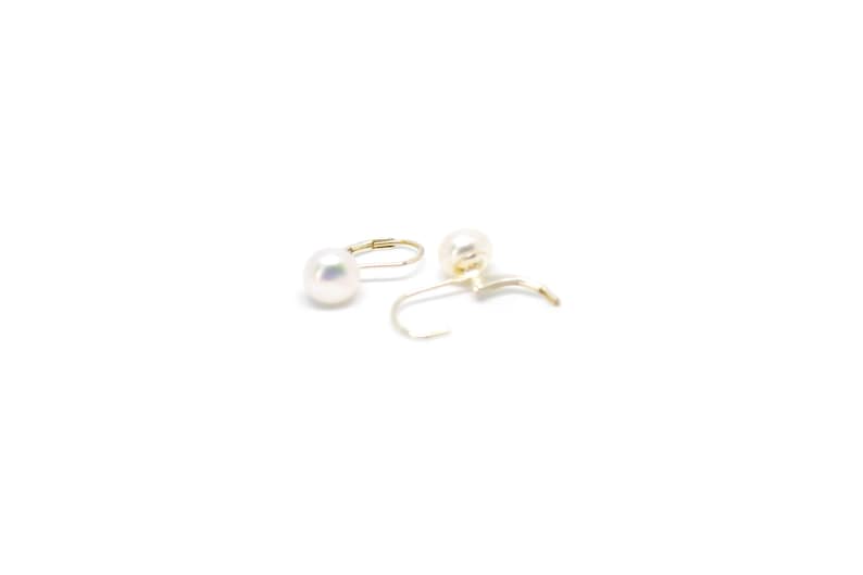 Ivory pearl silver earrings Bridal jewelry Pearl silver earrings Jewelry gift image 6