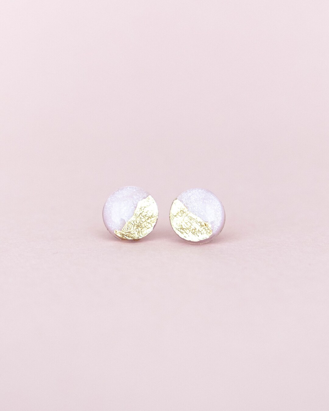 Blush Pink Stud Earrings Delicate Handmade Jewelry With Etsy