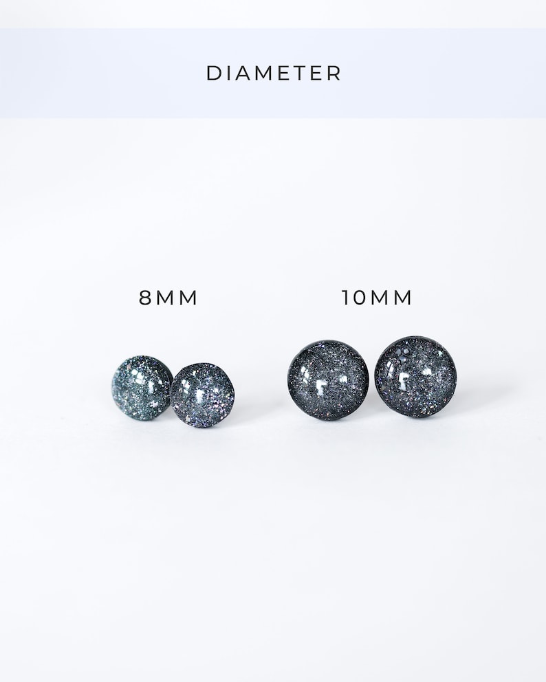 Celestial stud earrings, Delicate studs with hypoallergenic surgical steel posts, Birthday gifts image 3