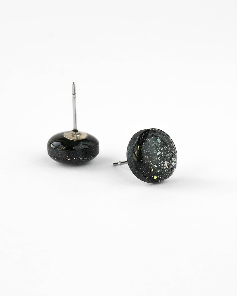 Celestial stud earrings, Delicate studs with hypoallergenic surgical steel posts, Birthday gifts image 7