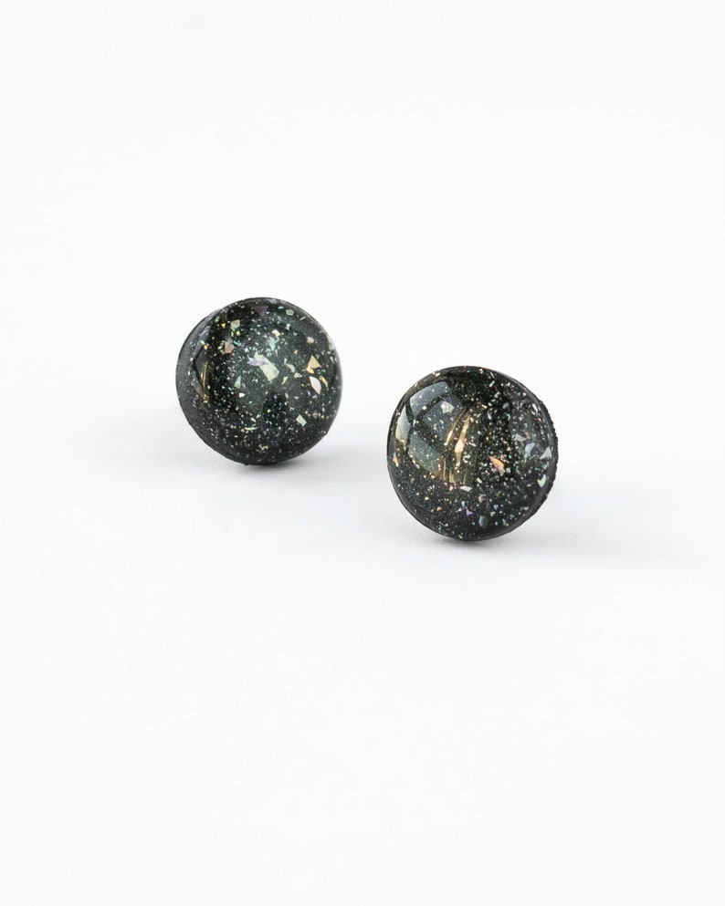 Celestial stud earrings, Delicate studs with hypoallergenic surgical steel posts, Birthday gifts image 5